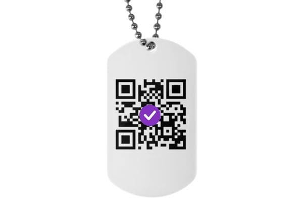 Цифровая визитка в виде жетона с QR кодом