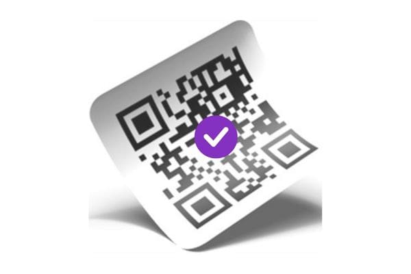 QR визитка в виде стикера (наклейки)